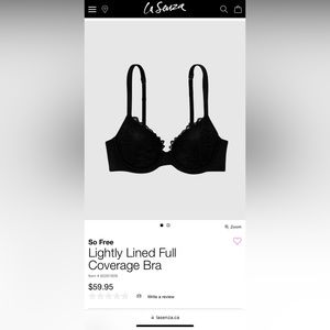 NWOT La Senza 34DD So Free Bra